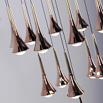 Люстра светодиодная с акриловыми конусообразными плафономи розовое золото Astra 60   варинант исполнения - 4 | Loft Concept в Барнауле