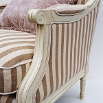 Кресло в полоску в стиле прованс Modeste Provence Armchair варинант исполнения - 3 | Loft Concept в Барнауле