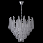 Люстра с подвесками из рифленного стекла в форме капель Textured Glass Chandelier варинант исполнения - 15 | Loft Concept в Барнауле