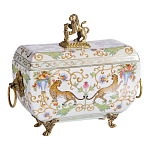 Шкатулка с фигуркой льва на крышке Eden Garden варинант исполнения - 1 | Loft Concept в Барнауле