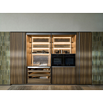 Кухонный гарнитур из дерева и камня с раздвижными дверцами OPERATING COLUMN 2.0 Dada Engenereed Kitchen варинант исполнения - 3 | Loft Concept в Барнауле