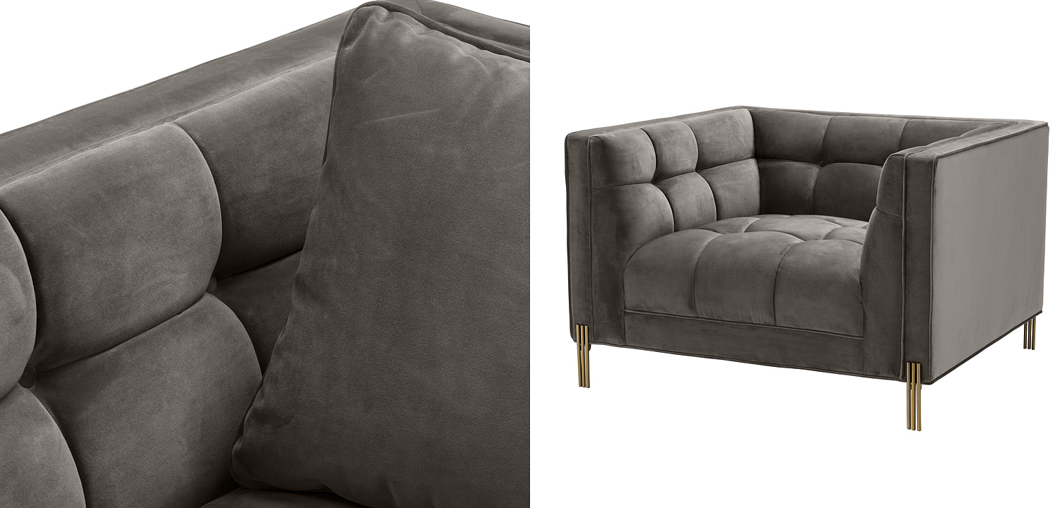 Кресло Eichholtz Chair Sienna grey Кресло Eichholtz Chair Sienna grey - Loft-Concept в Барнауле