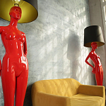 Лампа MANNEQUIN LAMP с абажуром созерцание силуэта варинант исполнения - 7 | Loft Concept в Барнауле