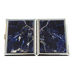 Портсигар на 10 сигарет с газовой зажигалкой из натурального камня Содалит Stone Cigarettes Cases варинант исполнения - 4 | Loft Concept в Барнауле