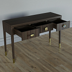 Дизайнерский Письменный стол Elsa Dreams Walnut с тремя ящиками варинант исполнения - 4 | Loft Concept в Барнауле