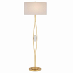 Торшер золотой c декоративной мраморной вставкой на каркасе Kernel варинант исполнения - 1 | Loft Concept в Барнауле