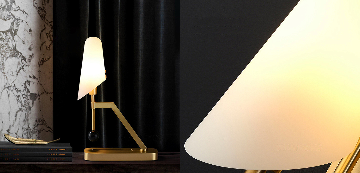 Настольная лампа Gold table lamp with stone Настольная лампа Gold table lamp with stone - Loft-Concept в Барнауле