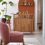 Кресло на деревянных ножках Olguin Pink Chair варинант исполнения - 6 | Loft Concept в Барнауле