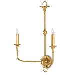 Бра настенное золотого цвета в форме подсвечника Graceful Smoothness варинант исполнения - 2 | Loft Concept в Барнауле