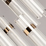 Люстра каскадная с прозрачными цилиндрическими плафонами Jenae Glass Tube Lighting варинант исполнения - 9 | Loft Concept в Барнауле