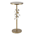 Столик золотистый с цветочной композицией на основании Forest Fairy Tale варинант исполнения - 1 | Loft Concept в Барнауле