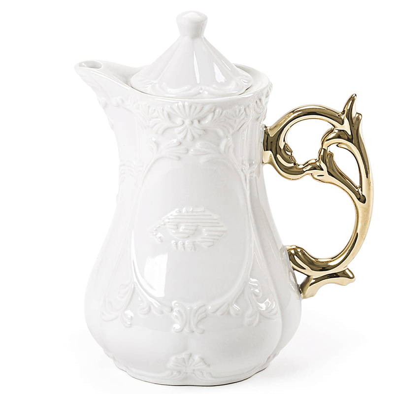 Чайник Seletti I-Teapot Gold Белый Золотой Чайник Seletti I-Teapot Gold Белый Золотой в Барнауле | Loft Concept