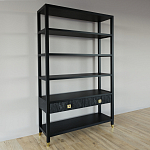 Стеллаж с двумя ящиками Elsa Dreams Black варинант исполнения - 1 | Loft Concept в Барнауле