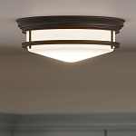 Потолочный светильник с белым матовым стеклянным плафоном в форме перевернутого конуса Hinkley варинант исполнения - 19 | Loft Concept в Барнауле