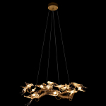 Люстра подвесная с прозрачными стеклянными птичками на ветвях Диаметр 80 см Serip Voa варинант исполнения - 3 | Loft Concept в Барнауле