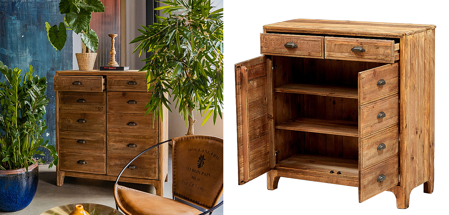 Комод из массива сосны в стиле лофт Pauley Loft Chest of Drawers Комод из массива сосны в стиле лофт Pauley Loft Chest of Drawers - Loft-Concept в Барнауле