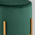 Зеленый пуф на золотистых ножках SANJAY варинант исполнения - 3 | Loft Concept в Барнауле