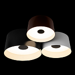 Потолочный светильник с 3-мя цилиндрическими абажурами черного белого и коричневого цвета Urban Dome варинант исполнения - 2 | Loft Concept в Барнауле