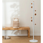 Напольная вешалка из древесины бука Unique Shaped Furniture Floor Hanger White варинант исполнения - 3 | Loft Concept в Барнауле