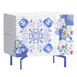 Тумба на синих ножках Grande Re Rblue