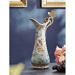 Кувшин с цветочным рисунком и бронзовой ручкой Blue Garden варинант исполнения - 2 | Loft Concept в Барнауле