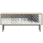 Длинная тумба с зеркальным декором Serena варинант исполнения - 13 | Loft Concept в Барнауле