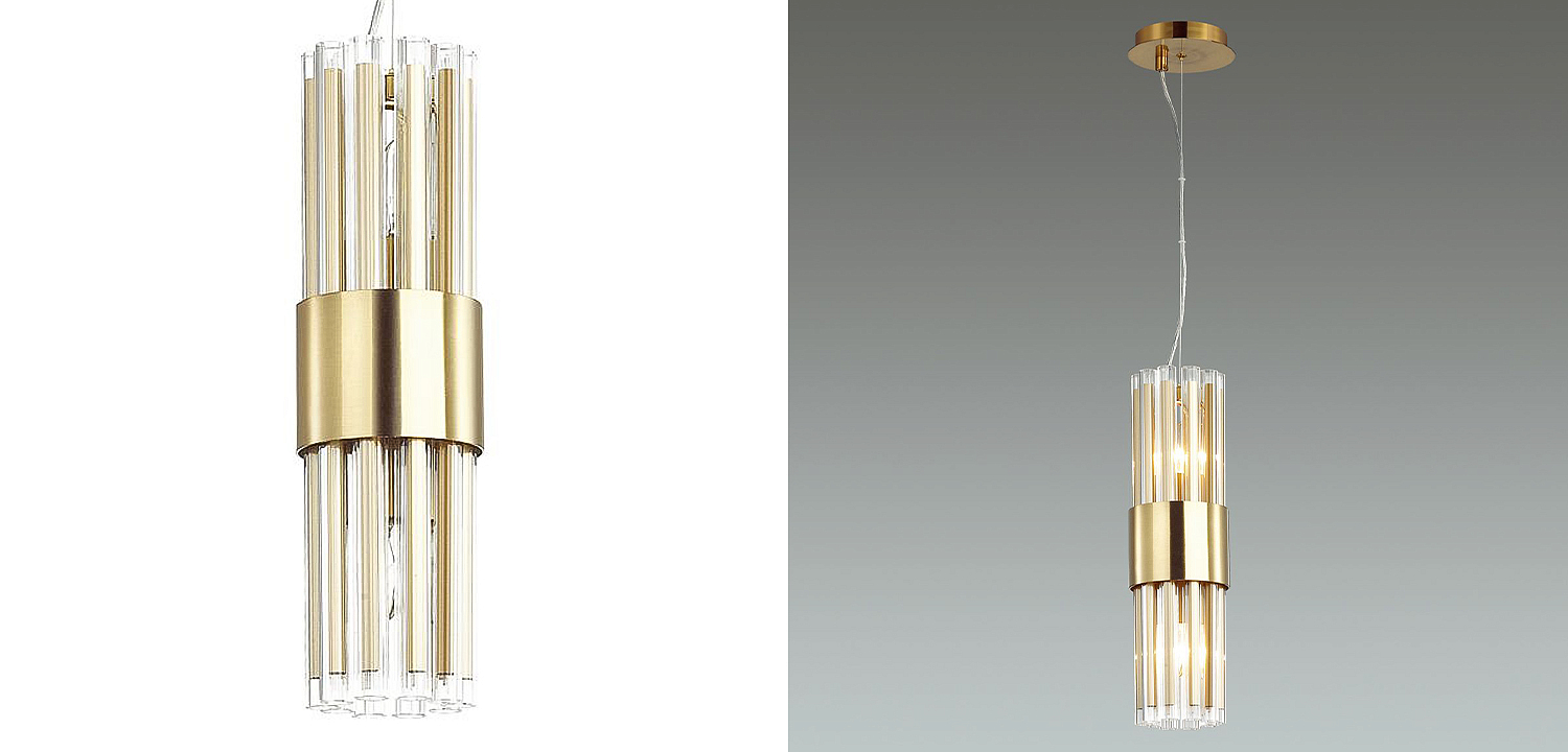 Подвесной светильник Gladwin Glass Tube Hanging Lamp - Loft-Concept в Барнауле