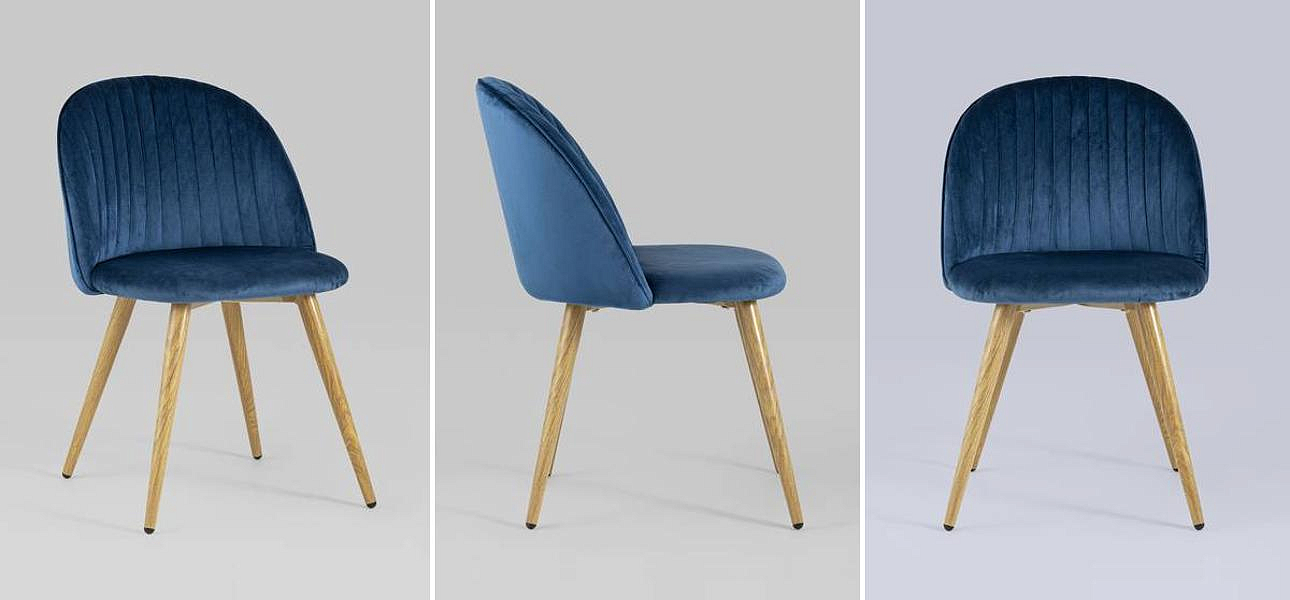 Стул Miruna Chair Синий Велюр Стул Miruna Chair Синий Велюр - Loft-Concept в Барнауле
