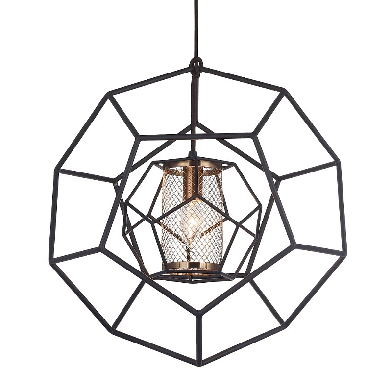 Подвесной светильник Octagrid Sun Pendant Золотой Черный Подвесной светильник Octagrid Sun Pendant Золотой Черный в Барнауле | Loft Concept