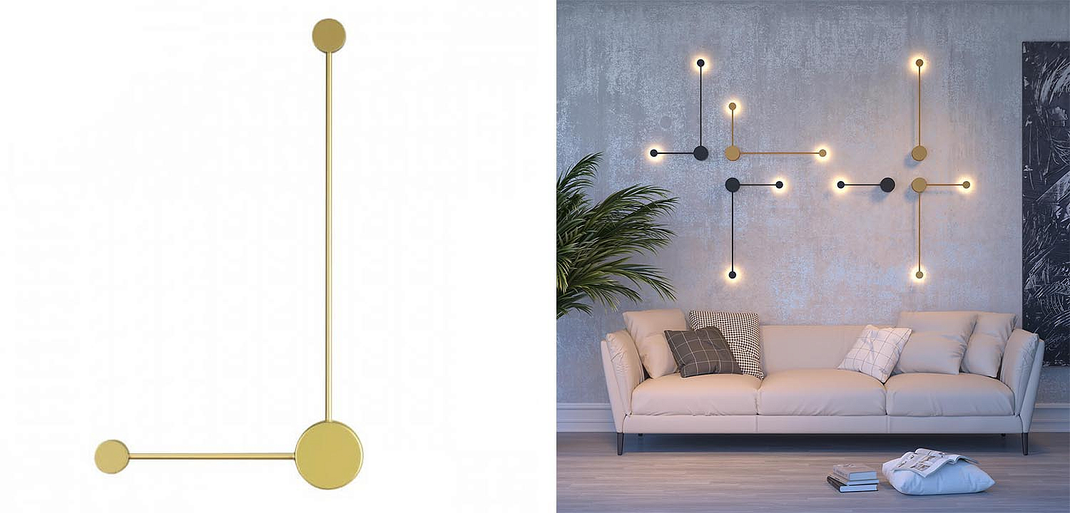 Бра Pin Wall Light Gold Angle Бра Pin Wall Light Gold Angle - Loft-Concept в Барнауле
