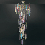 Люстра с голубыми и прозрачными подвесками в форме капель Blue Drop Chandelier варинант исполнения - 2 | Loft Concept в Барнауле