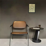 Дизайнерский журнальный столик чёрный с круглой столешницей Arycy варинант исполнения - 6 | Loft Concept в Барнауле