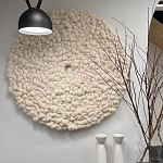 Панно на стену из шерсти мериноса Белый Круг  варинант исполнения - 3 | Loft Concept в Барнауле