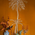 Обои с вышивкой ручной работы Deco Palms Original colourway on velvet 2 варинант исполнения - 2 | Loft Concept в Барнауле