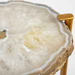 Кофейный стол со столешницей из агата Agate Design Beige варинант исполнения - 2 | Loft Concept в Барнауле