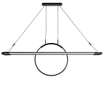 Светодиодная люстра Black LED Circle and Oval Lamp варинант исполнения - 2 | Loft Concept в Барнауле