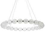 Светодиодная кольцевая люстра с круглыми плафонами Crystal Globule Chandelier Chrome варинант исполнения - 3 | Loft Concept в Барнауле