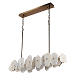 Подвесной светильник с фигурными элементами из белого алебастра Cryptocrystalline Stone варинант исполнения - 5 | Loft Concept в Барнауле