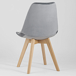 Стул с мягким велюровым сиденьем Arvika Grey варинант исполнения - 5 | Loft Concept в Барнауле