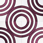 Дизайнерская плитка с узором Мишень варинант исполнения - 1 | Loft Concept в Барнауле