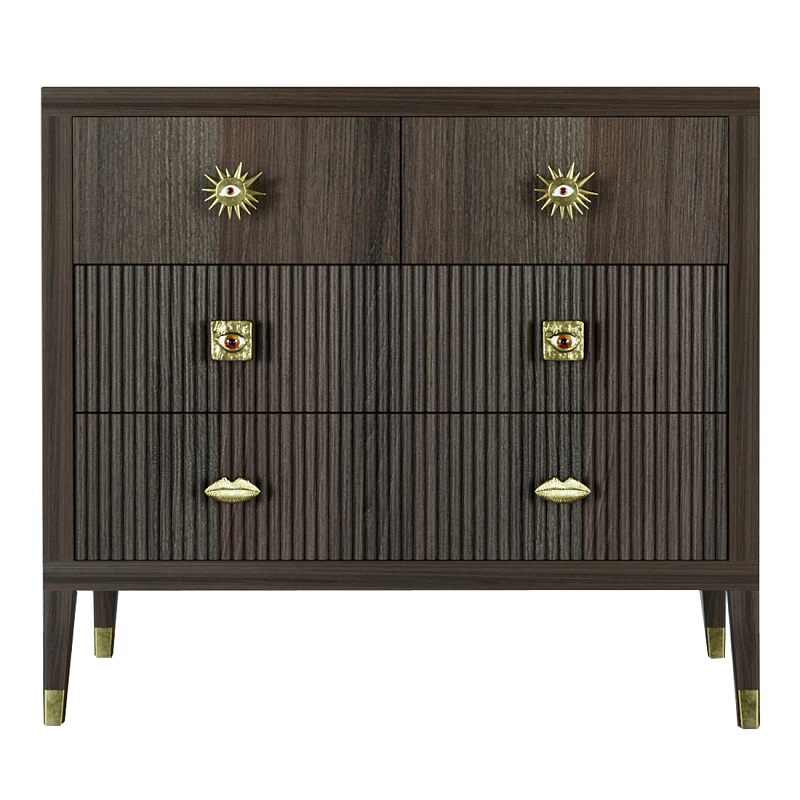 Бельевой Комод с 4 ящиками Elsa Dreams Walnut Орех Бельевой Комод с 4 ящиками Elsa Dreams Walnut Орех в Барнауле | Loft Concept