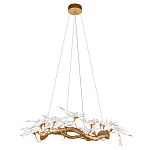 Люстра подвесная с прозрачными стеклянными птичками на ветвях Диаметр 100 см Serip Voa варинант исполнения - 2 | Loft Concept в Барнауле