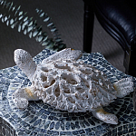 Статуэтка черепаха с ажурным панцирем и детализированной текстурой в белом цвете Marine Accessories варинант исполнения - 7 | Loft Concept в Барнауле