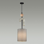 Подвесной светильник с серым тканевым плафоном Flourish варинант исполнения - 3 | Loft Concept в Барнауле