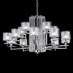 Люстра многоярусная с 15-ю цилиндрическими плафонами из стекла Laurent варинант исполнения - 1 | Loft Concept в Барнауле