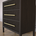 Комод Primo с 3 выдвижными ящиками Темный орех варинант исполнения - 2 | Loft Concept в Барнауле