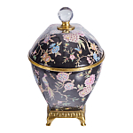 Шкатулка черного цвета с цветочной росписью Eden Garden варинант исполнения - 3 | Loft Concept в Барнауле