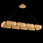 Люстра прямоугольная с текстурным природным рисунком IceFlame варинант исполнения - 1 | Loft Concept в Барнауле