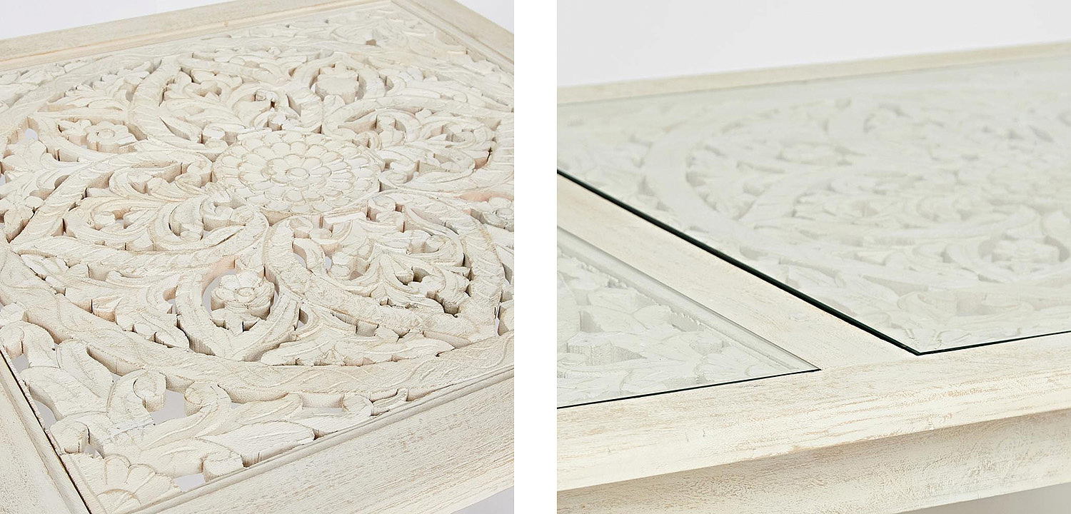 Обеденный стол Indian antique white Table Обеденный стол Indian antique white Table - Loft-Concept в Барнауле
