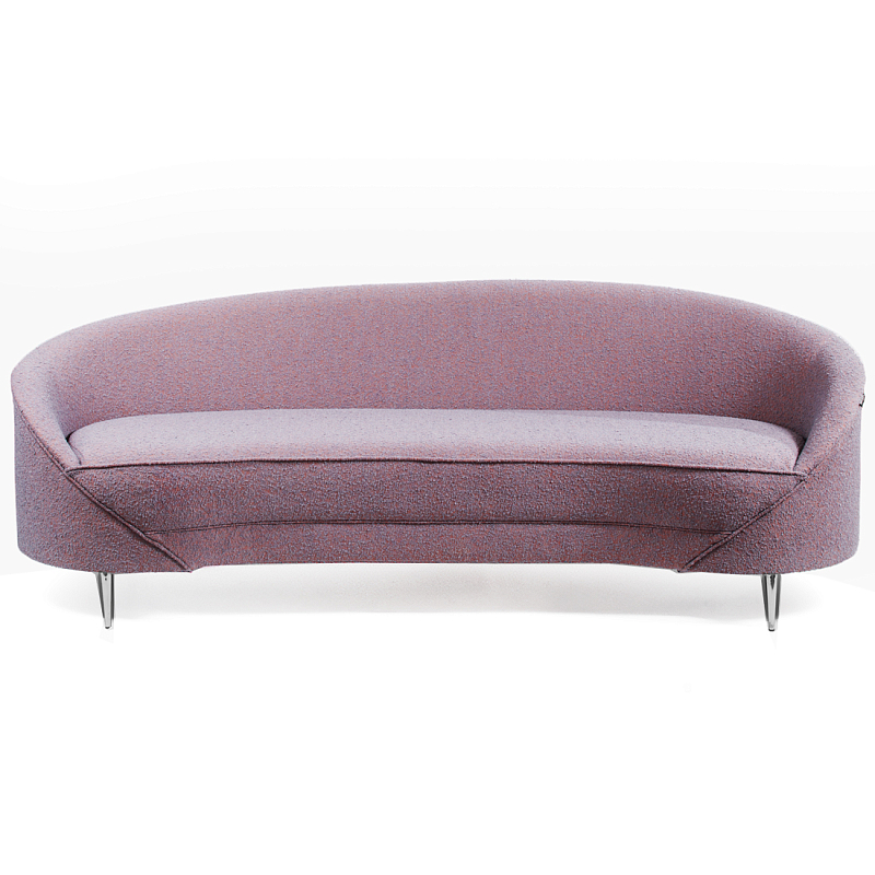 Диван Paulet Sofa Сиреневое Букле Лиловый Хром Диван Paulet Sofa Сиреневое Букле Лиловый Хром в Барнауле | Loft Concept